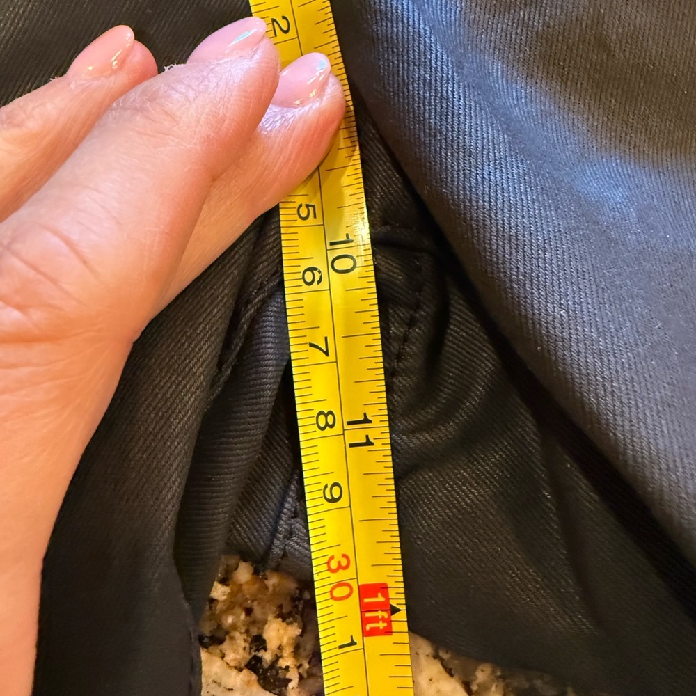 Eileen Fisher Black Skinny Slim Faux Leather Jeans Pants Cotton Blend Size 12 - Picture 6 of 8